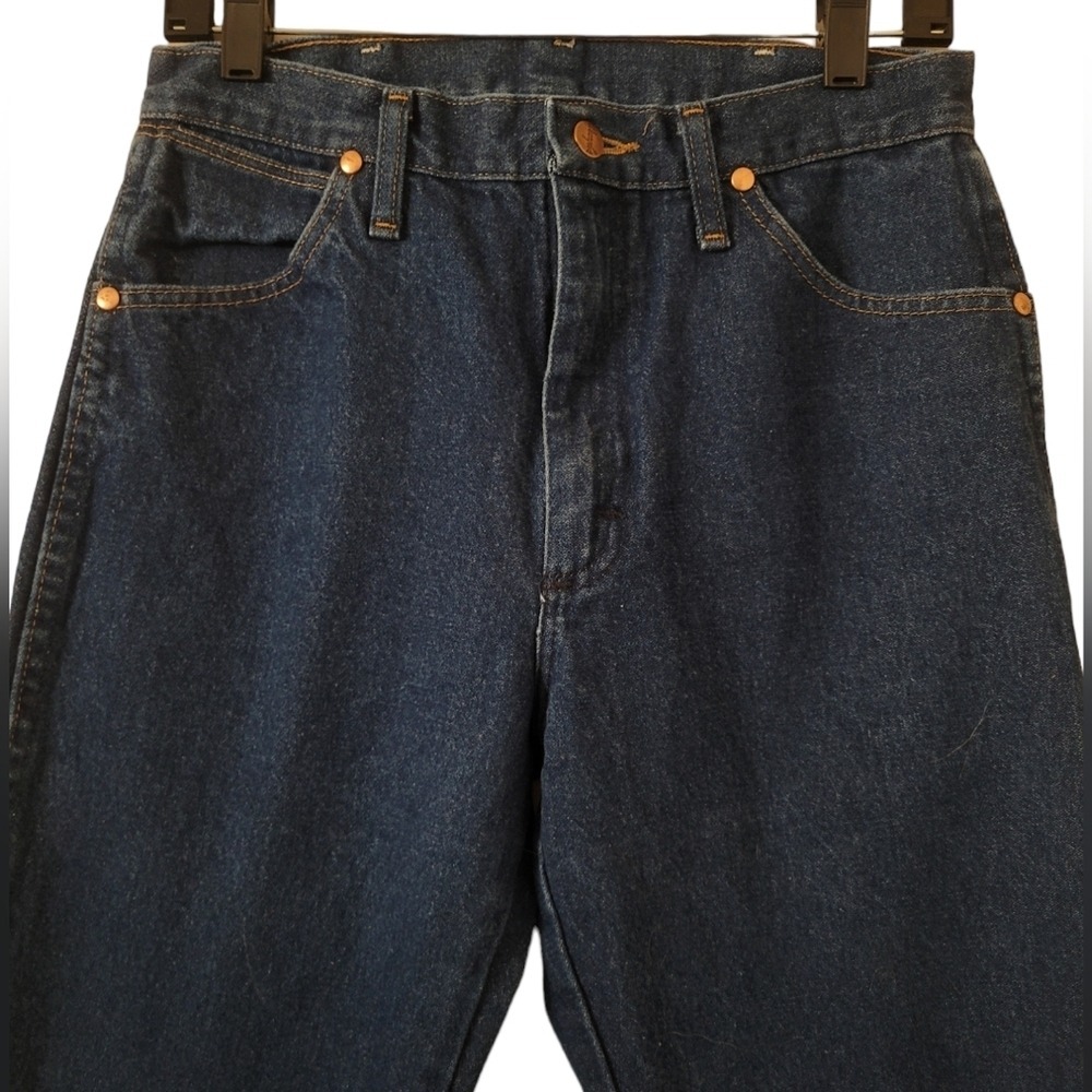 Wrangler Vintage Dark Wash 100% Cotton Boot Cut Jeans - Picture 4 of 7